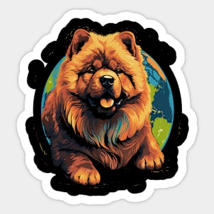 Chow Chow Earth Day Sticker